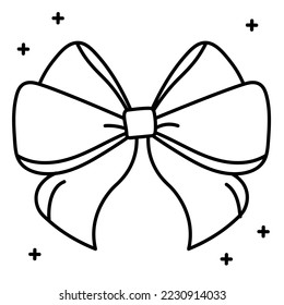 Bow tie linear icon hand drawn vector design illustration