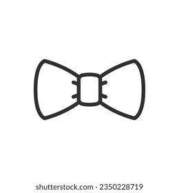 Bow tie, linear icon. Line with editable stroke