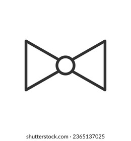 Bow tie, linear icon. Line with editable stroke