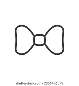 Bow tie, linear icon. Line with editable stroke