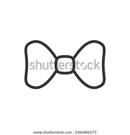 Bow tie, linear icon. Line with editable stroke