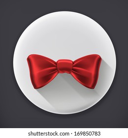 Bow tie, long shadow vector icon