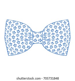 Bow tie. Marina color. Vector illustration