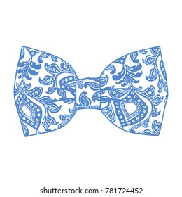 Bow tie. Marina color. Vector illustration