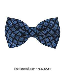 Bow tie. Marina color. Vector illustration