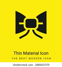 Icono mínimo de material amarillo brillante para el borde de abertura