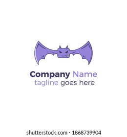 bow tie monster simple logo design icon vector illustration line