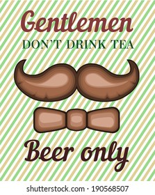 Bow tie and mustache