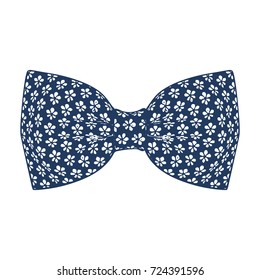 Bow tie. Navy Peony color. Vector illustration