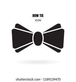 Bow tie or neck tie simple vector icon isolated on white background. Bowtie symbol, outline, logo, image or illustration