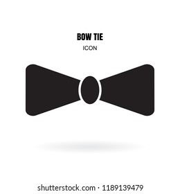 Bow tie or neck tie simple vector icon isolated on white background. Bowtie symbol, outline, logo, image or illustration