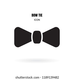 Bow tie or neck tie simple vector icon isolated on white background. Bowtie symbol, outline, logo, image or illustration