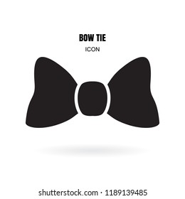 Bow tie or neck tie simple vector icon isolated on white background. Bowtie symbol, outline, logo, image or illustration