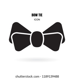 Bow tie or neck tie simple vector icon isolated on white background. Bowtie symbol, outline, logo, image or illustration