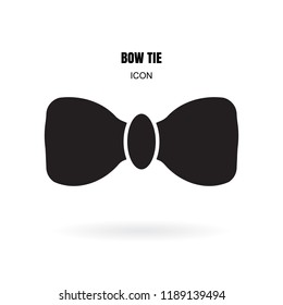 Bow tie or neck tie simple vector icon isolated on white background. Bowtie symbol, outline, logo, image or illustration