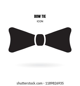 Bow tie or neck tie simple vector icon isolated on white background. Bowtie symbol, outline, logo, image or illustration