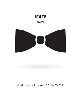 Bow tie or neck tie simple vector icon isolated on white background. Bowtie symbol, outline, logo, image or illustration