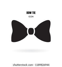 Bow tie or neck tie simple vector icon isolated on white background. Bowtie symbol, outline, logo, image or illustration