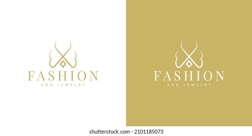 Bow Tie And Necklace Logo Design For Fashion And Jewelry Business