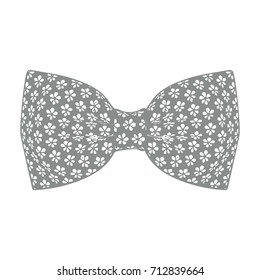 Bow tie. Neutral Grey color. Vector illustration