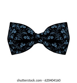 Bow tie. Niagara and black color. Vector illustration