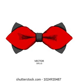 
Bow tie on a bright background. Vector illustration
