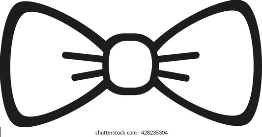 Bow tie outline clown