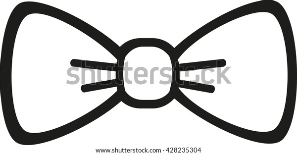 bow tie outline clown stock vector royalty free 428235304