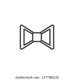 Bow tie outline icon. linear style sign for mobile concept and web design. tie simple line vector icon. Symbol, logo illustration. Pixel perfect vector graphics