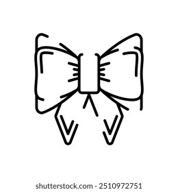 Bow Tie Outline Icon, Vector illustration