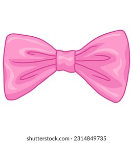 Bow Tie Pink Illustration Drawing Vector Cartoon