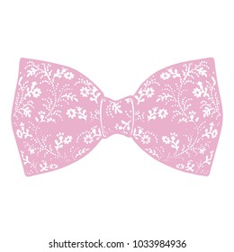 Bow tie. "Pink Lavender" color. Vector illustration