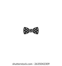 Bow Tie with polka dots Icon flat vector design