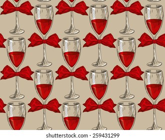 bow tie red glass