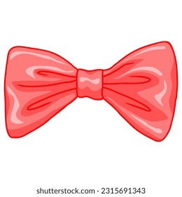 Bow Tie Red Illustration Drawing Cartoon Vector Icon