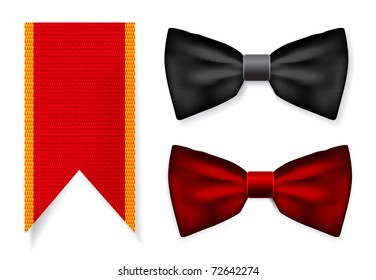Bow tie and red ribbon