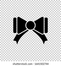 bow tie ribbon icon vector flat on transparent background