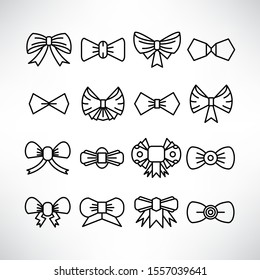 bow tie and ribbons collection line 