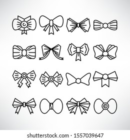 bow tie and ribbons collection line 