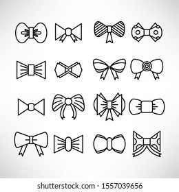 bow tie and ribbons collection line 