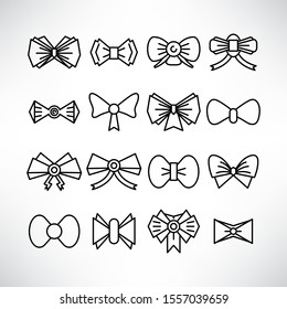 bow tie and ribbons collection line 