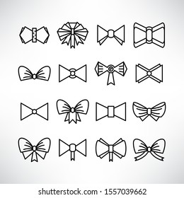 bow tie and ribbons collection line 