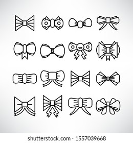 bow tie and ribbons collection line 