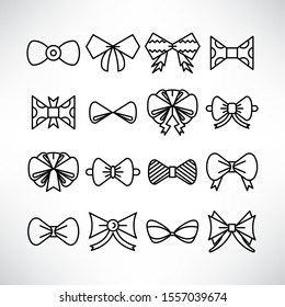 bow tie and ribbons collection line 