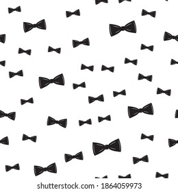 Bow Tie Seamless Pattern, Father`s Day Background Vector Illustration EPS10