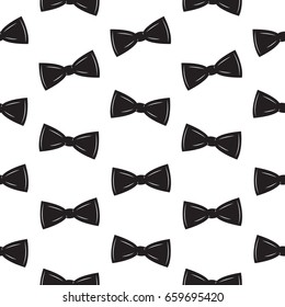 Bow Tie Seamless Pattern, Father`s Day Background Vector Illustration EPS10