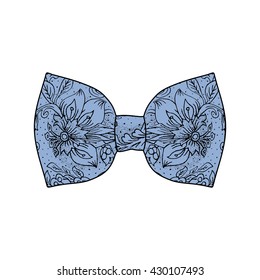 Bow tie. Serenity color. Vector