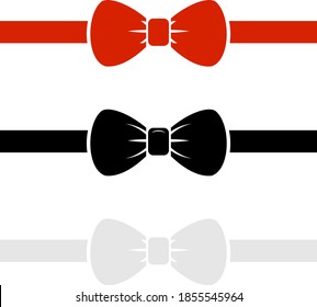 Bow tie, set of realistic bow ties. Vector, cartoon illustration. Vector.