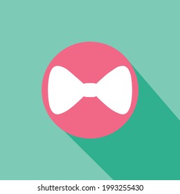 Bow Tie sign Icon with long shadow.eps
