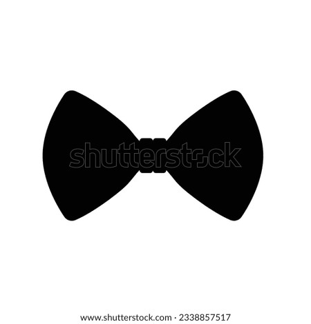 Bow Tie Silhouette. Black and White Icon Design Elements on Isolated White Background
